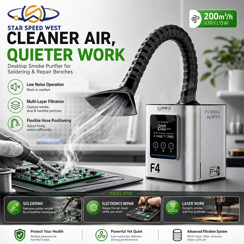 Electronics Repair Youtube - LUOWEI LW-F4 Rookreinigingsmachine met flexibele slang
